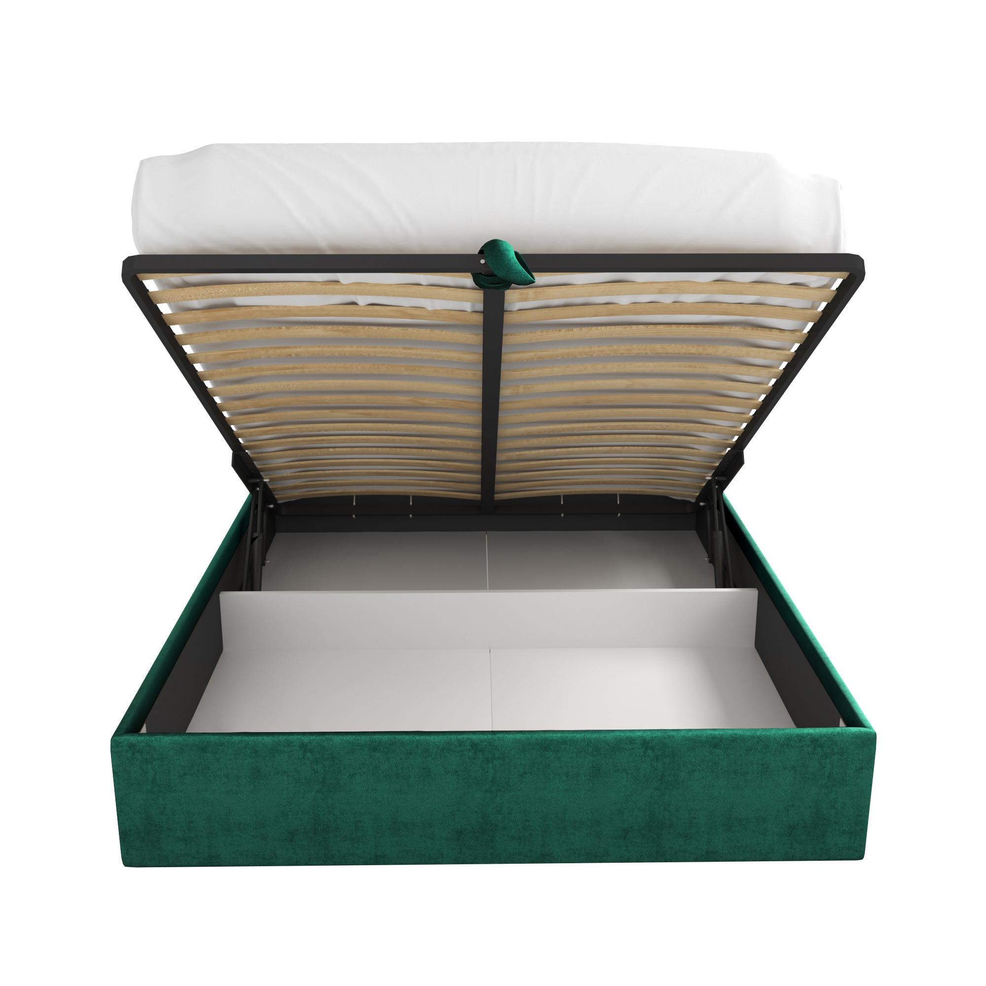 Кровать Жаклиз зеленая 200х200 изображение товара