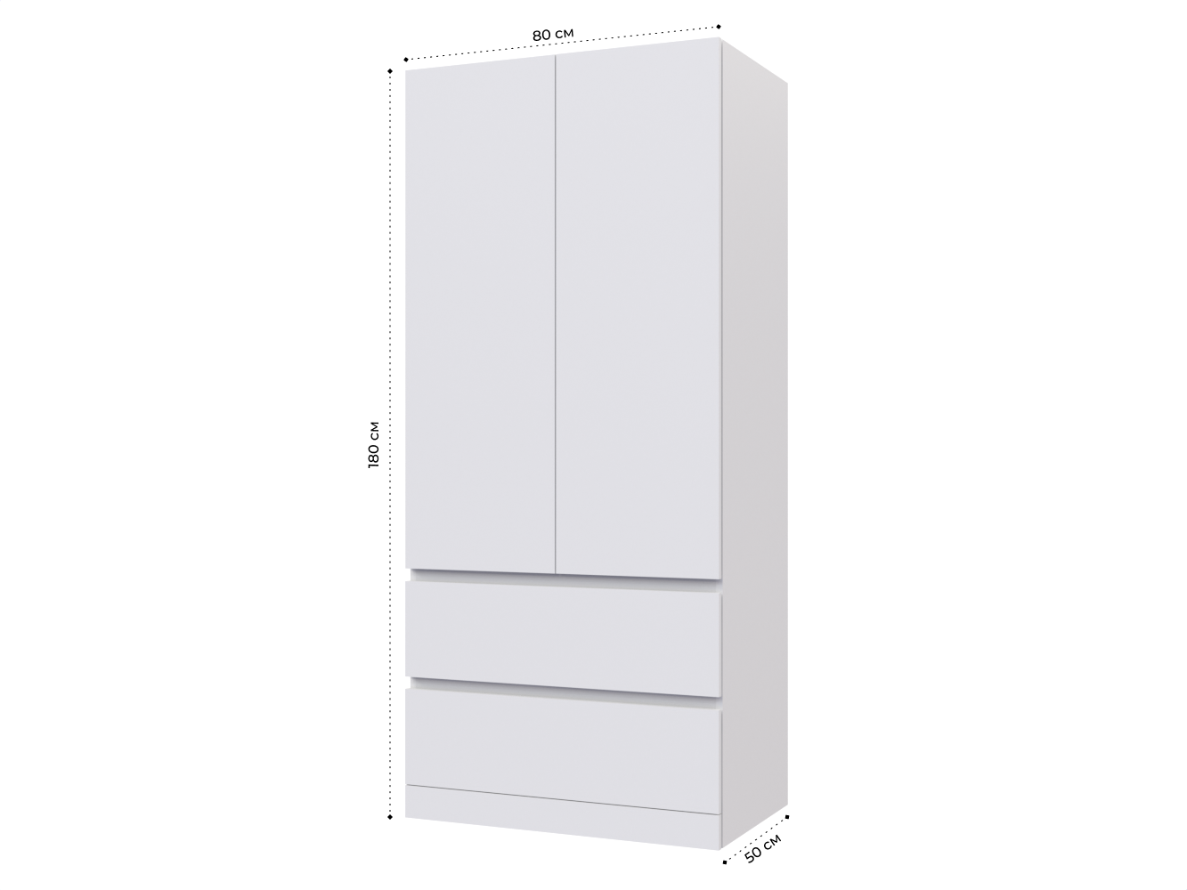 Распашной шкаф Мальм 313 white ИКЕА (IKEA) изображение товара