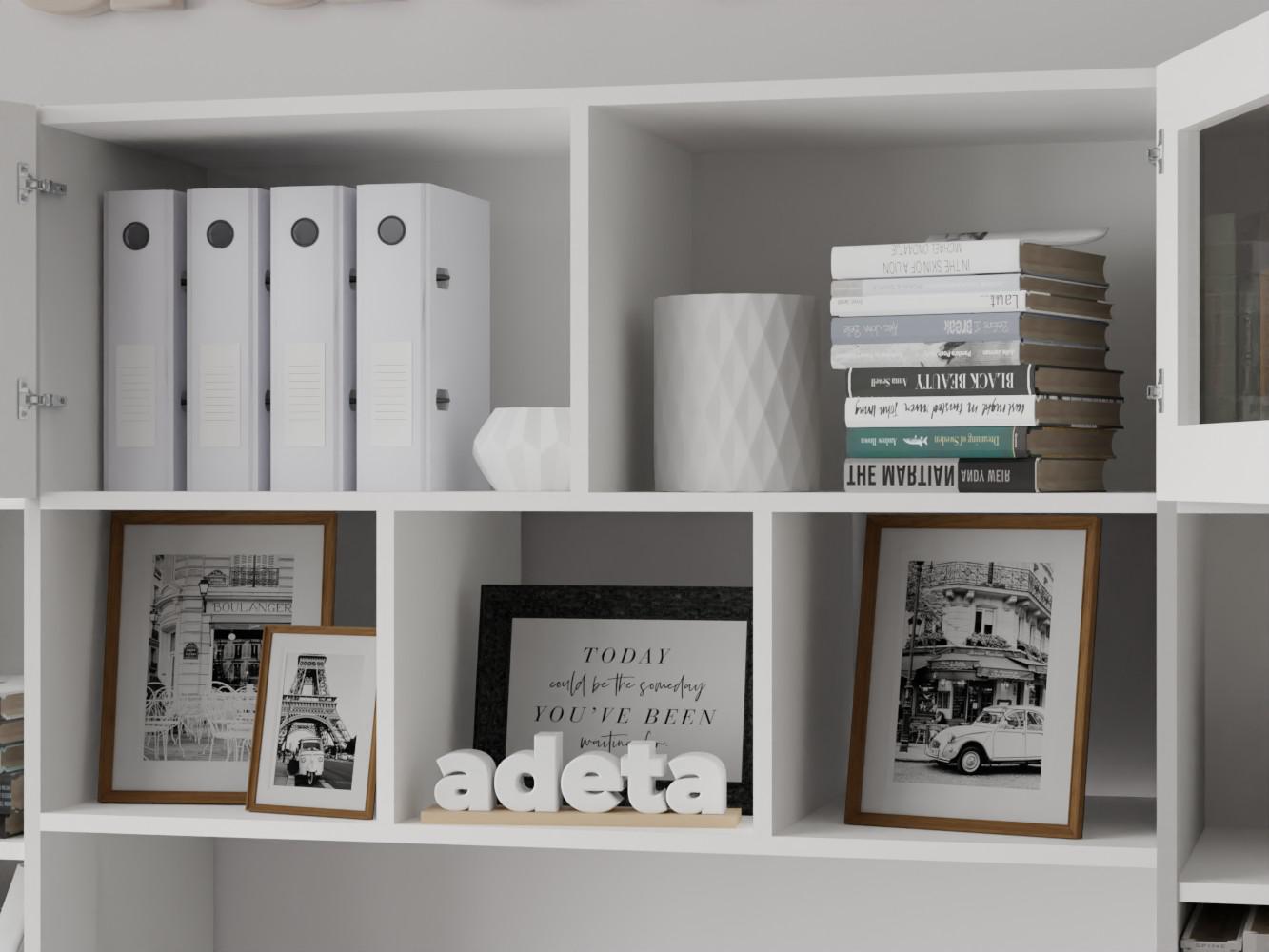 Книжный шкаф Билли 365 white ИКЕА (IKEA) с рабочим местом изображение товара