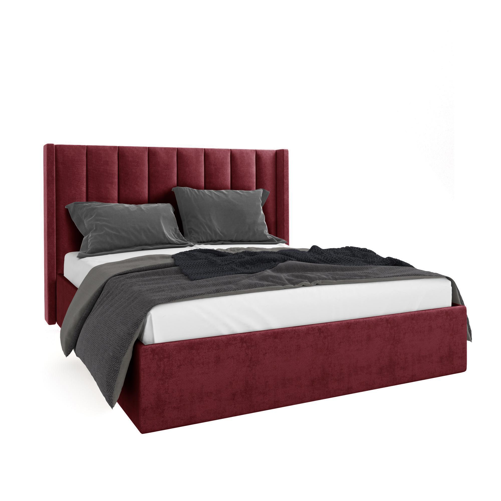 Кровать Жаклиз бордовая 180х200 изображение товара