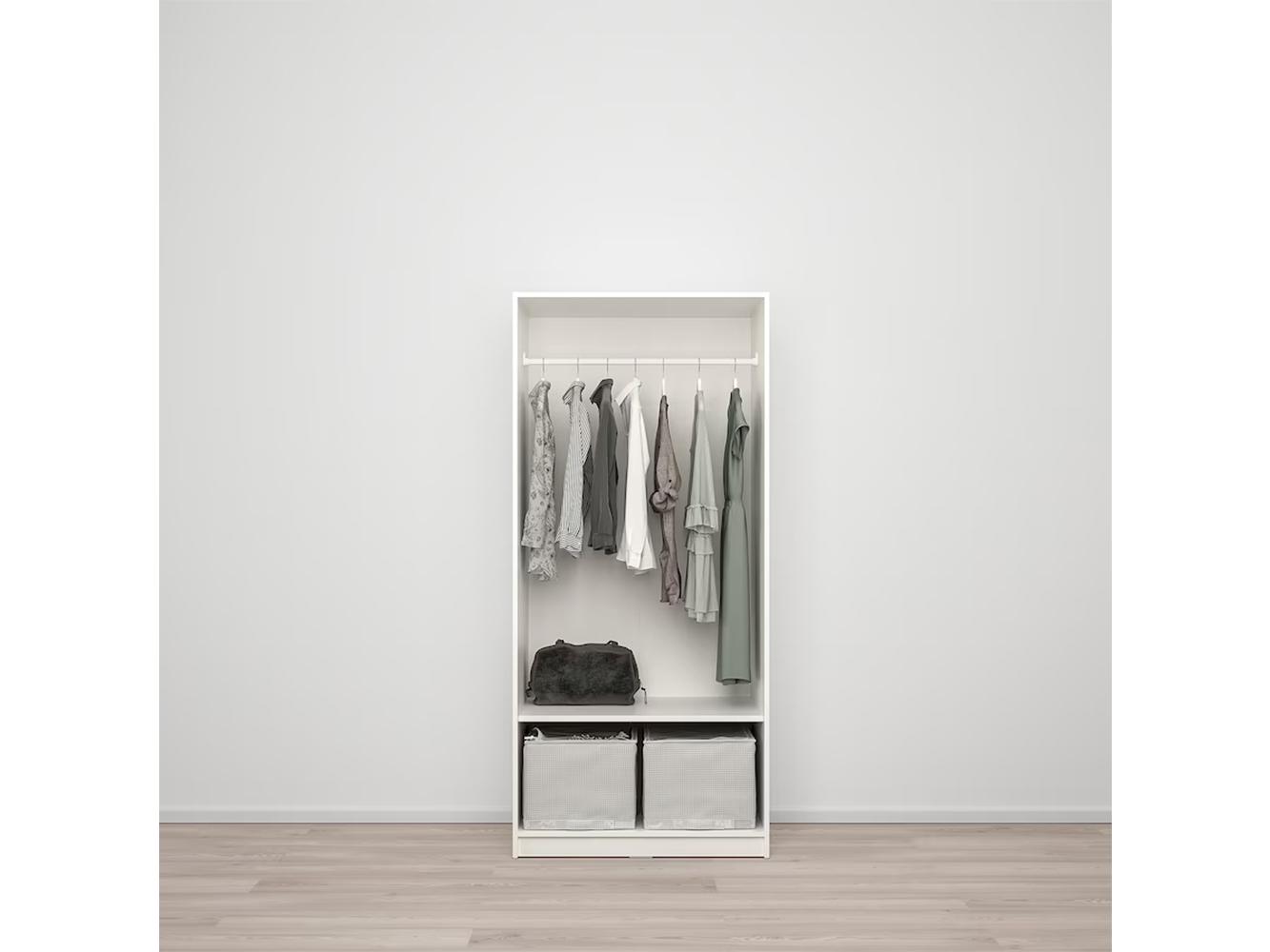 Распашной шкаф Клепстад 113 white ИКЕА (IKEA) изображение товара