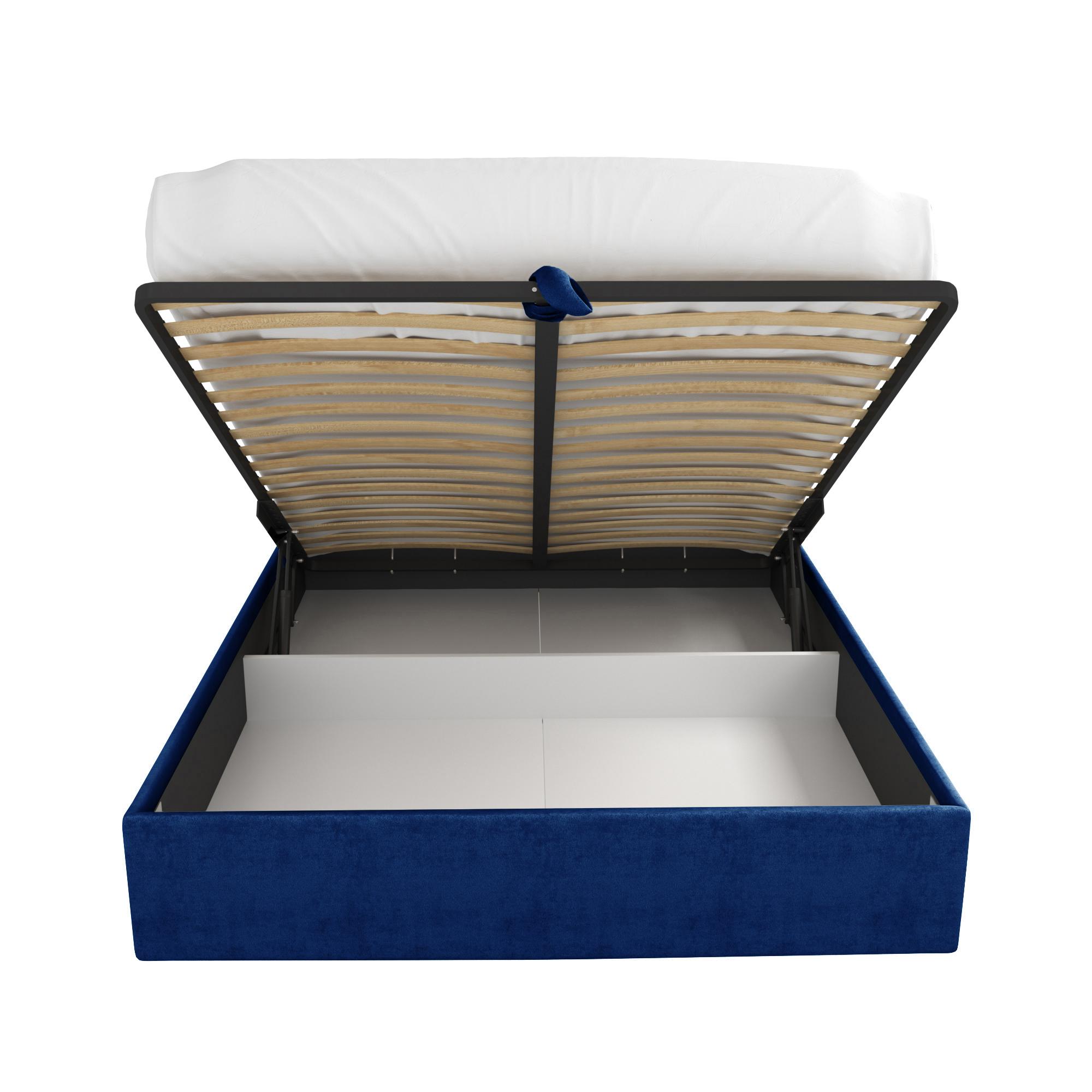 Кровать Жаклиз синяя 180х200 изображение товара
