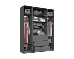 Изображение товара Распашной шкаф Мальм 315 grey ИКЕА (IKEA) на сайте adeta.ru