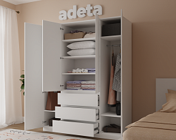 Изображение товара Распашной шкаф Мальм 315 white ИКЕА (IKEA) на сайте adeta.ru