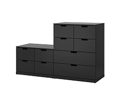 Изображение товара Комод Нордли 37 black ИКЕА (IKEA) на сайте adeta.ru