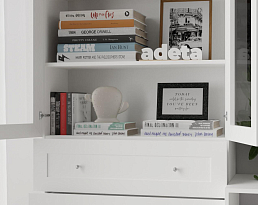 Изображение товара Книжный шкаф Билли 360 white ИКЕА (IKEA) с тумбой под телевизор на сайте adeta.ru