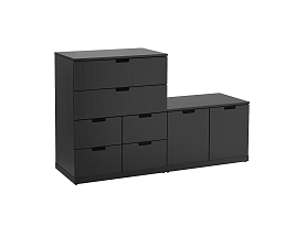 Изображение товара Комод Нордли 46 black ИКЕА (IKEA) на сайте adeta.ru