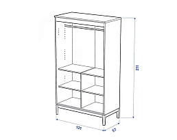 Изображение товара Распашной шкаф Иданас 13 ИКЕА (IKEA) на сайте adeta.ru
